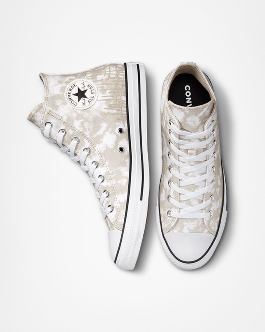 Men's Converse Chuck Taylor All Star Dip Dye High Top Shoes Grey / White / Black | AU 0396CX